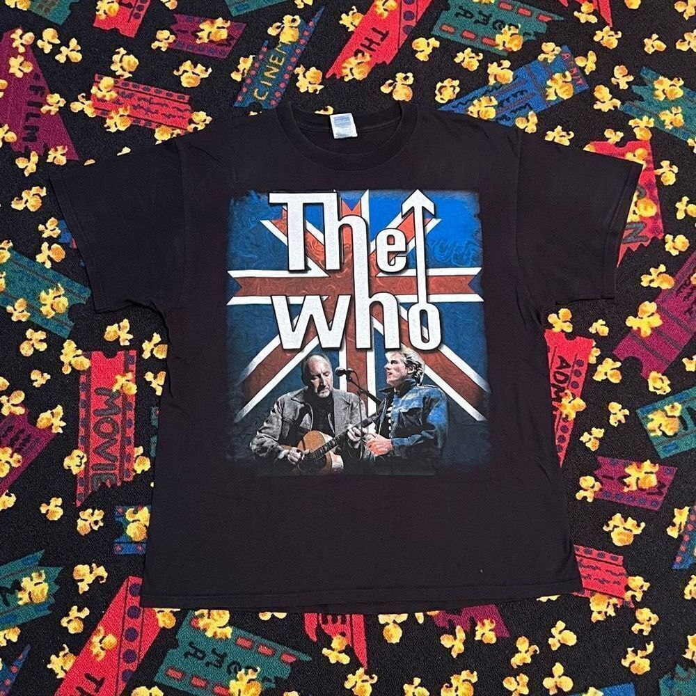 VTG ’06 The Who Long Live Rock Tour Black Graphic Tee Shirt / Size L